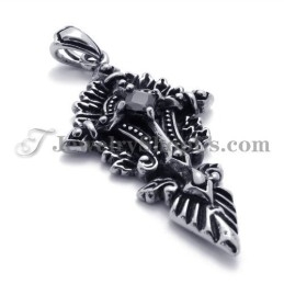 Pendentif Tendance En Titane Avec Zircon Noir