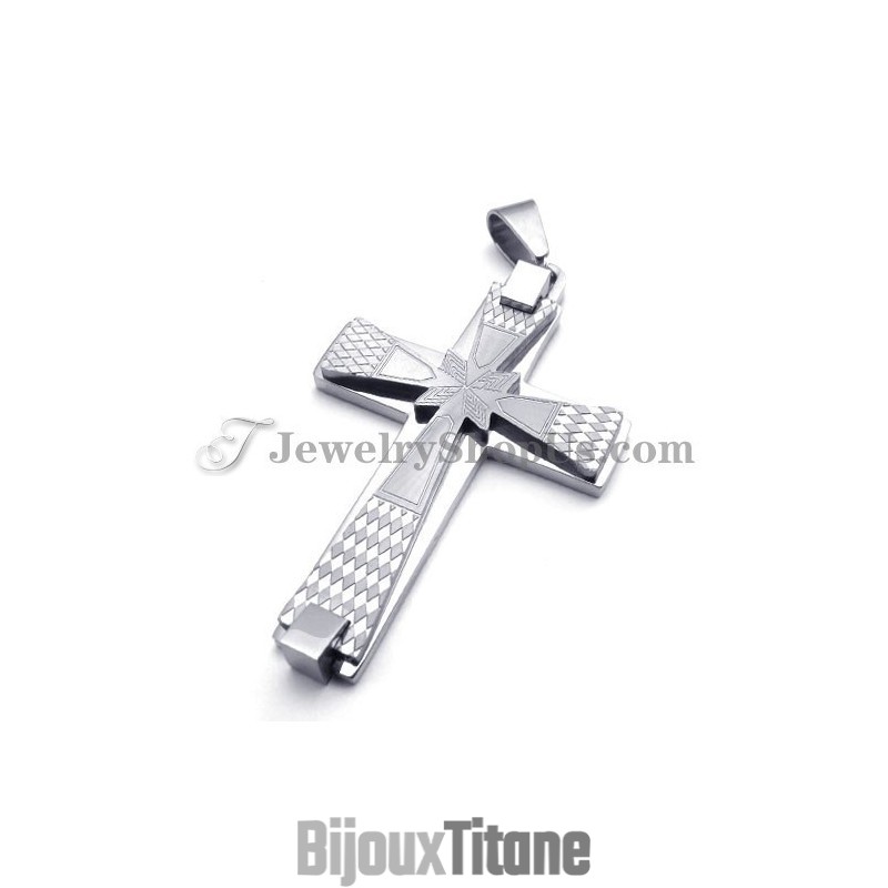 Pendentif Croix Élégant En Titane