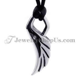 Pendentif Élégant En Titane En Forme D'Aile