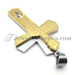 Pendentif Croix En Or Et Titane Tendance