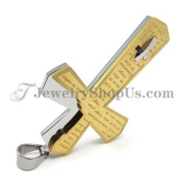 Pendentif Croix En Or Et Titane Tendance