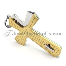 Pendentif Croix En Or Et Titane Tendance