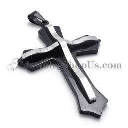 Pendentif Croix Tendance En Titane Noir
