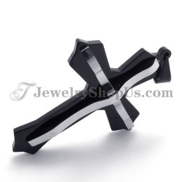 Pendentif Croix Tendance En Titane Noir
