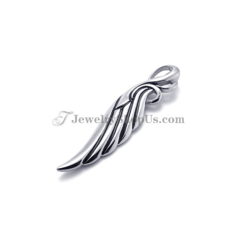 Pendentif En Titane En Forme D'Aile Pendentif En Titane En Forme D'Aile
