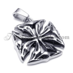 Pendentif Croix Classique En Titane Noir