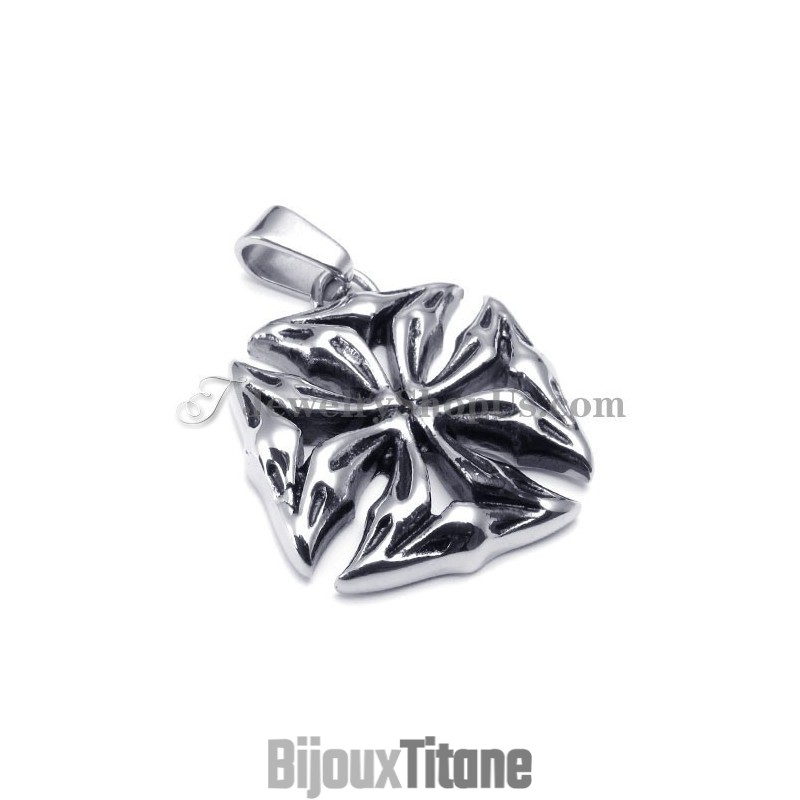 Pendentif Croix Classique En Titane Noir