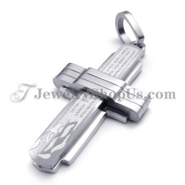 Magnifique Pendentif Croix En Titane