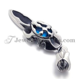 Pendentif Tendance En Titane Et Zircon Bleu