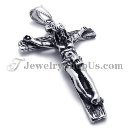 Pendentif Croix Jésus En Titane