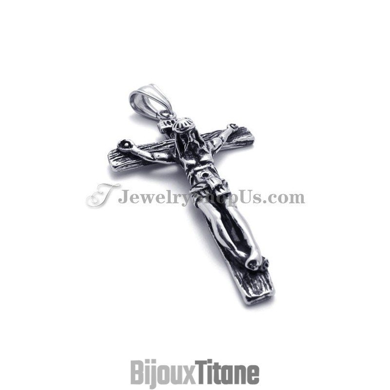 Pendentif Croix Jésus En Titane Pendentif Croix Jésus En Titane
