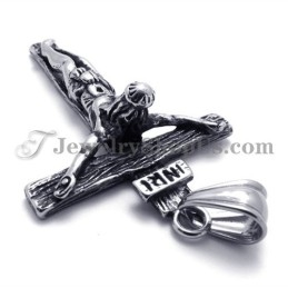 Pendentif Croix Jésus En Titane