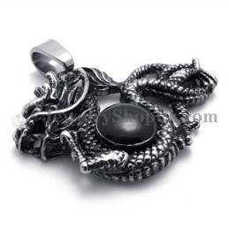 Pendentif Dragon Tendance En Titane Avec Zircon