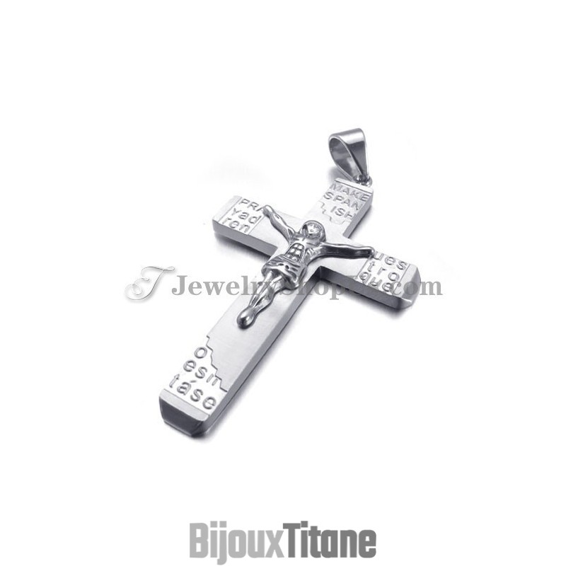 Magnifique Pendentif En Titane En Forme De Croix De Jésus Magnifique Pendentif En Titane En Forme De Croix De Jésus
