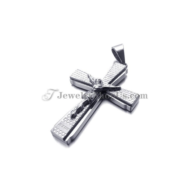 Élégant Pendentif Croix De Jusus En Titane Élégant Pendentif Croix De Jusus En Titane