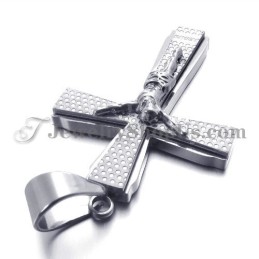 Élégant Pendentif Croix De Jusus En Titane