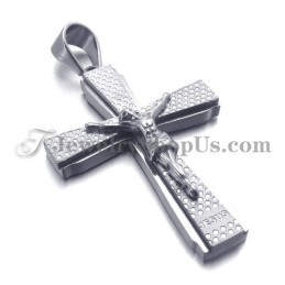Élégant Pendentif Croix De Jusus En Titane