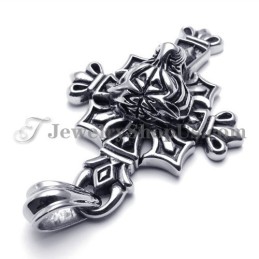 Pendentif Classique En Titane Avec Croix Noire