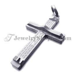 Pendentif Croix En Titane Et Argent Tendance