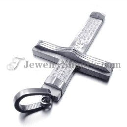 Pendentif Croix En Titane Et Argent Tendance