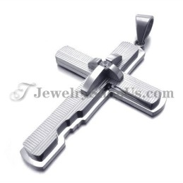 Pendentif Croix En Argent Et Titane