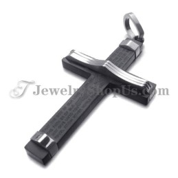 Pendentif Croix Noire En Titane Tendance