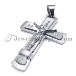 Pendentif Classique En Titane Avec Croix De Jésus