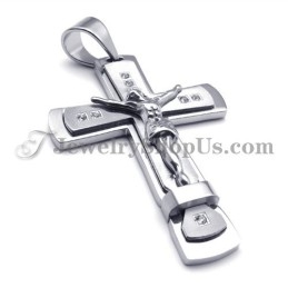 Pendentif Classique En Titane Avec Croix De Jésus