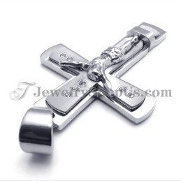 Pendentif Classique En Titane Avec Croix De Jésus