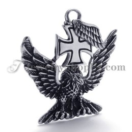 Pendentif Aigle Et Croix En Titane
