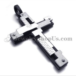Pendentif Croix Tendance En Titane Noir