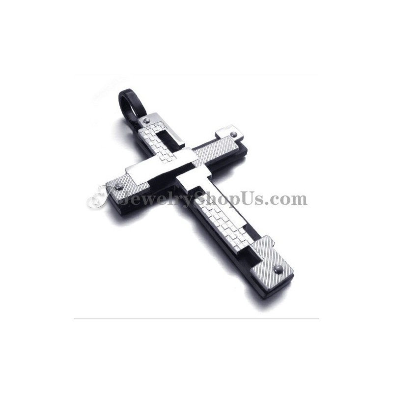 Pendentif Croix Tendance En Titane Noir Pendentif Croix Tendance En Titane Noir