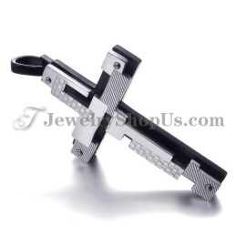 Pendentif Croix Tendance En Titane Noir