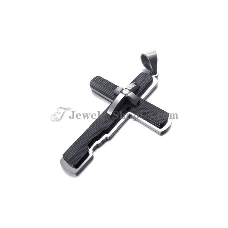 Pendentif Croix En Titane Noir Pendentif Croix En Titane Noir