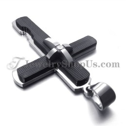 Pendentif Croix En Titane Noir