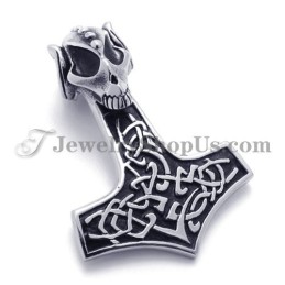 Pendentif En Titane Avec Tête De Mort Et Croix Tendance