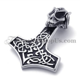 Pendentif En Titane Avec Tête De Mort Et Croix Tendance