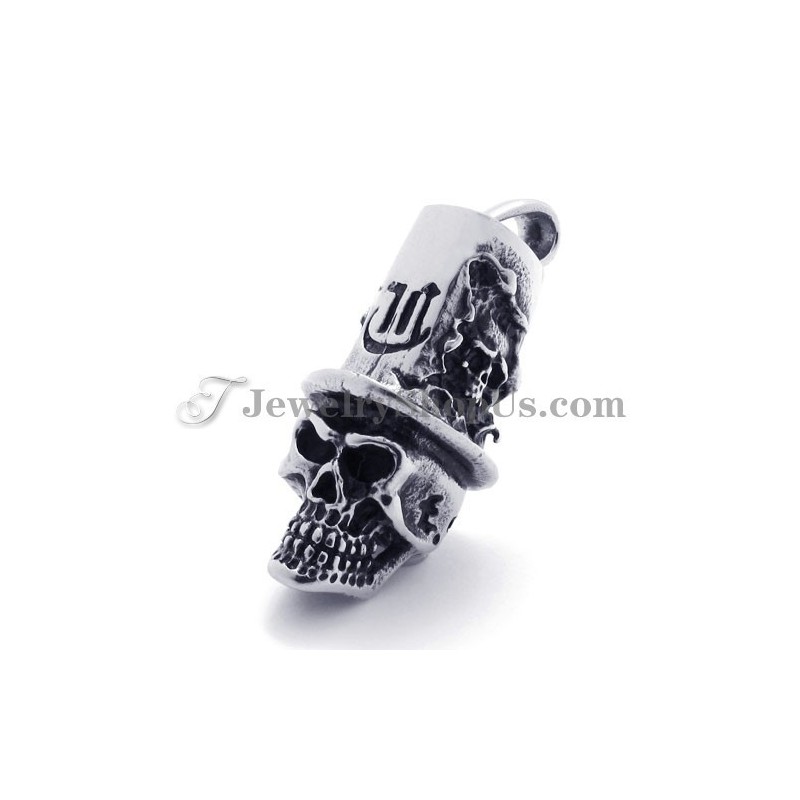 Pendentif En Titane En Forme De Crâne Et De Chapeau Tendance Pendentif En Titane En Forme De Crâne Et De Chapeau Tendance