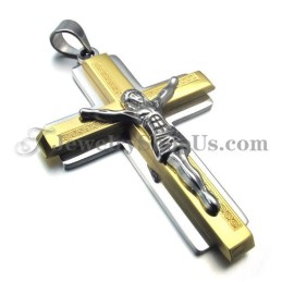 Pendentif Croix De Jésus En Titane Doré Tendance