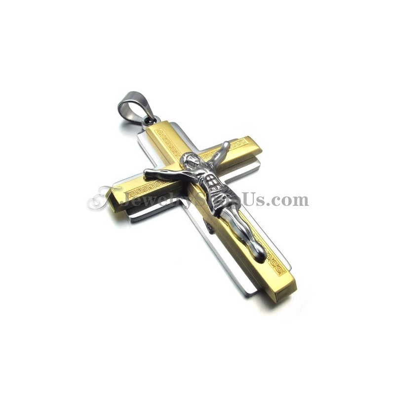 Pendentif Croix De Jésus En Titane Doré Tendance Pendentif Croix De Jésus En Titane Doré Tendance