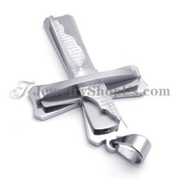 Magnifique Pendentif Croix En Argent Et Titane