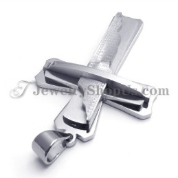 Magnifique Pendentif Croix En Argent Et Titane