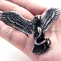 Pendentif En Titane Aigle Et Serpent