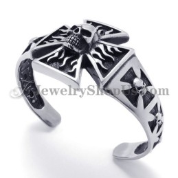 Bracelet En Titane Avec Croix Tendance