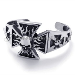 Bracelet En Titane Avec Croix Tendance