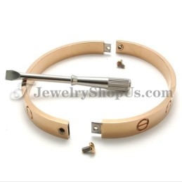 Superbe Bracelet En Titane Pour Homme En Or Rose