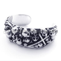 Bracelet Crânes En Titane