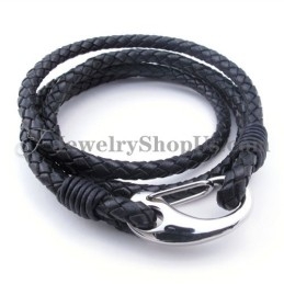Bracelet En Cuir Et Titane