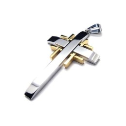 Collier Avec Pendentif Croix En Titane Pur Pour Homme (Neuf)