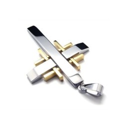 Collier Avec Pendentif Croix En Titane Pur Pour Homme (Neuf)